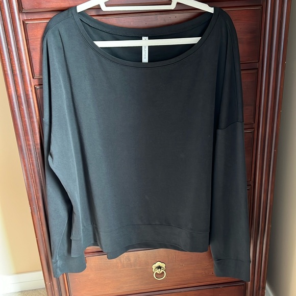 Fabletics Black Boatneck Top XL - Picture 1 of 5
